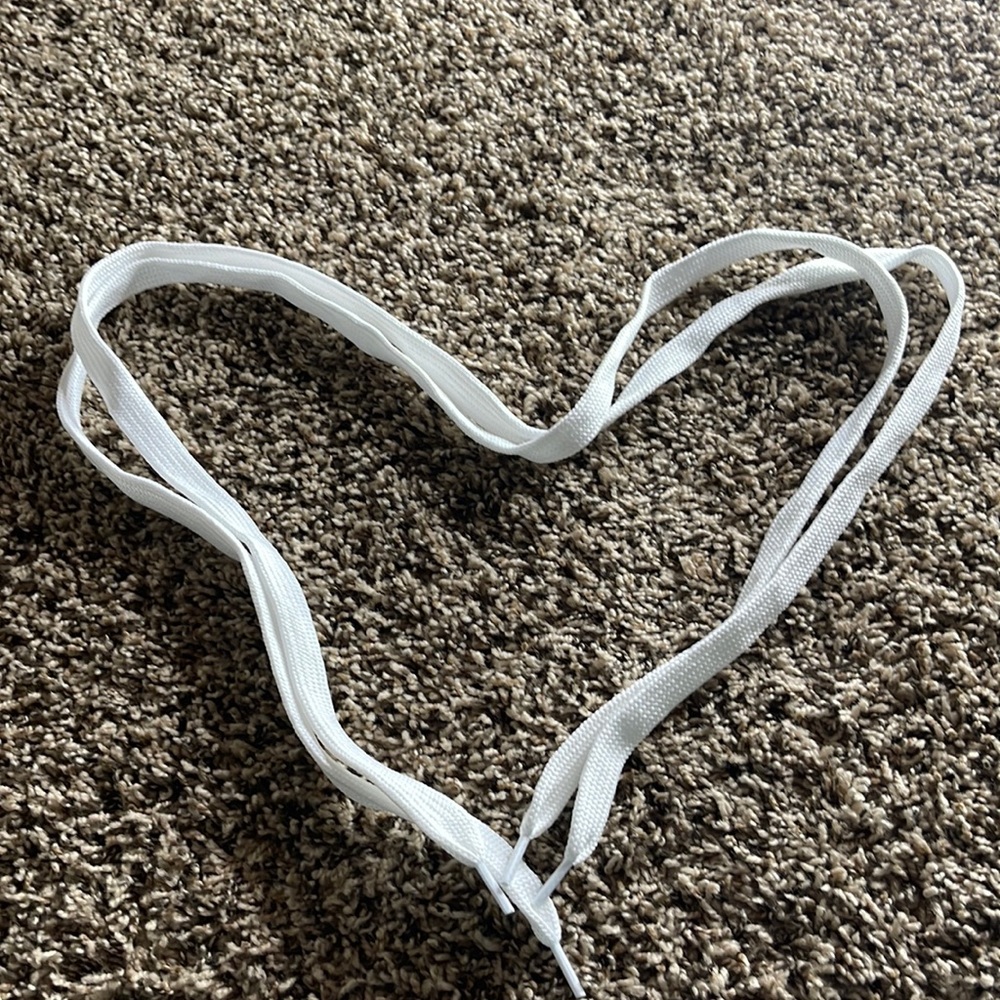 Fresh white thick shoe laces
